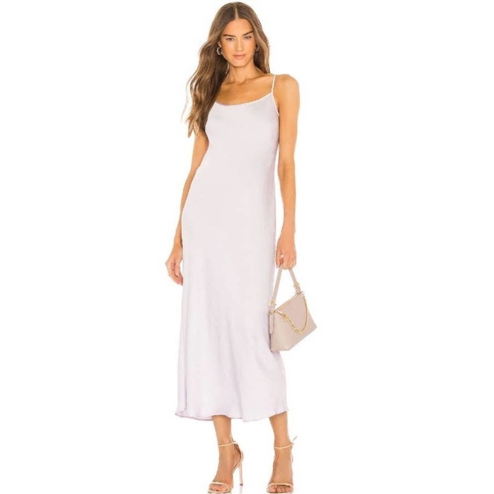 All Saints Hera Dress Slip Dress in Misty Lilac Purple Scoop Neck Sz M NEW - Picture 14 of 14